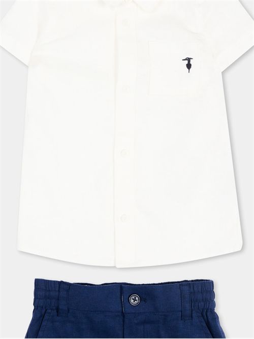 Completo elegante bianco blu TRUSSARDI JEANS | TIP26158CL/4SWHITE/BL.E